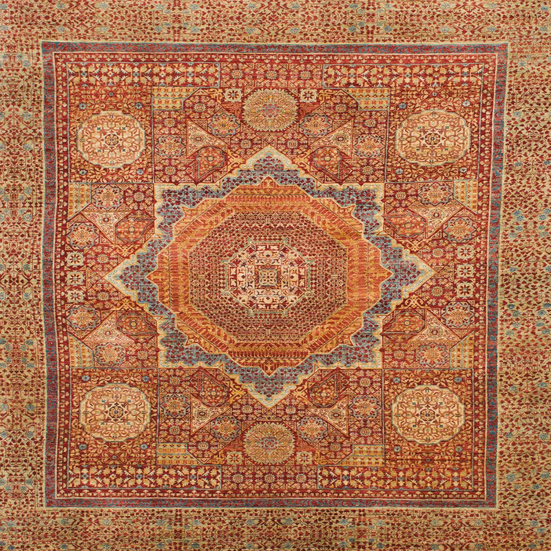 Tapis abstrait moderne 1375, Carré 8 pi
