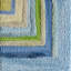 Concentric Geometric Handmade Tufted Wool Blue/Green/Yellow Area Rug-10713603