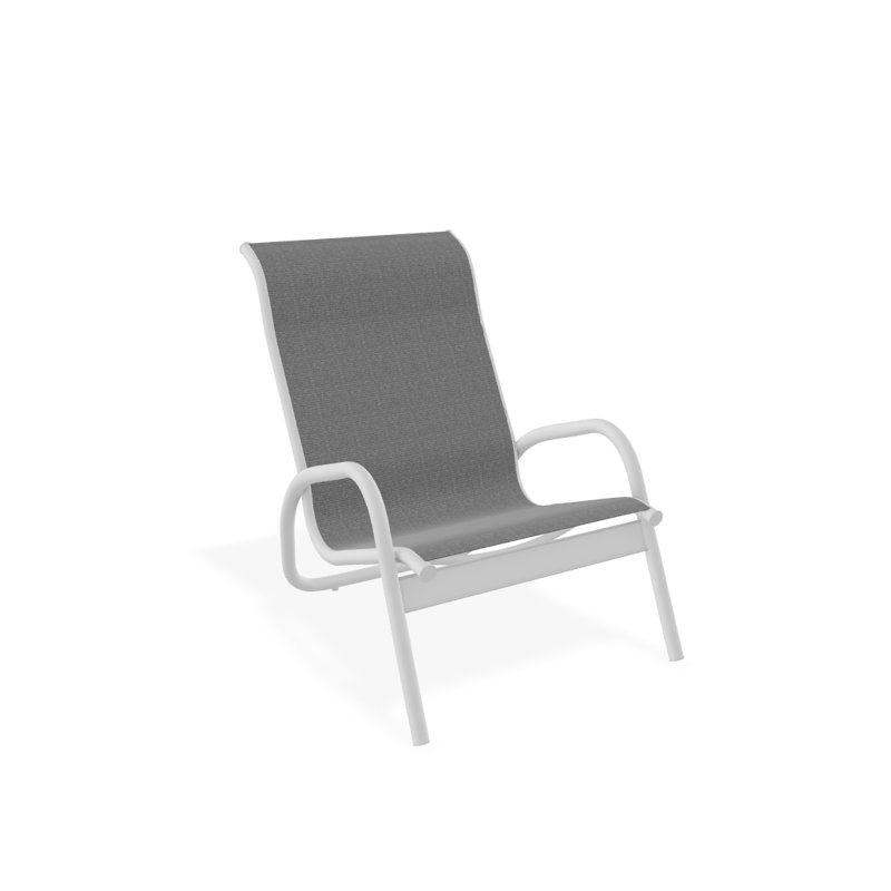 Gardenella Patio Chair, Titanium Sunbrella®, White