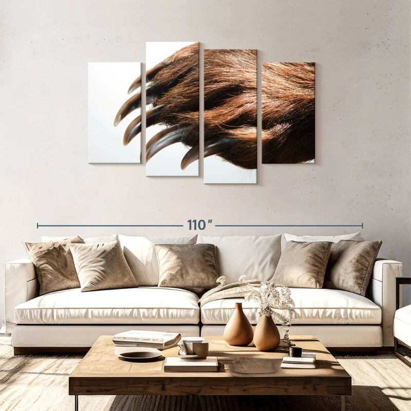 Brampt Brown Bear Claws, 48" H x 75" W