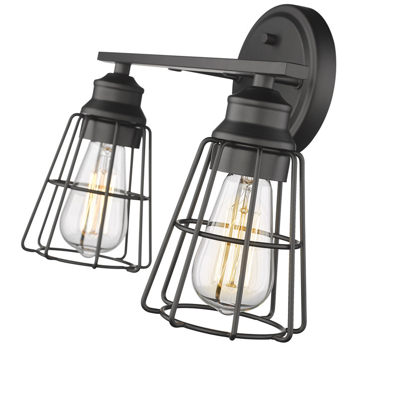 Edoardo Dimmable Vanity Light, 2, Matte Black