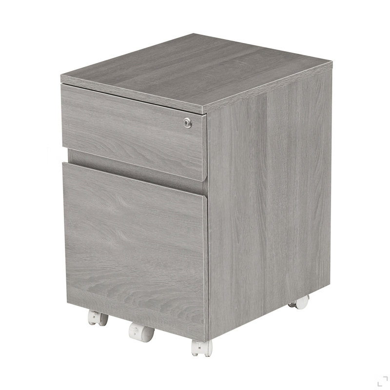 Classeur vertical à deux tiroirs avec serrure et rangement Techni Mobili, gris