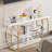 Marble Console Table, 3 Tiers Modern Console Table for Open Storage, Golden Geometric Table with Iron Tubes, Anti-Tip Device and Triangular Support for Living Room, Hallway, Entryway, Foyer-1486008294