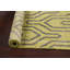 Tapis vert en laine noué à la main de conception unique 3 pi 8 po x 5 pi 9 po