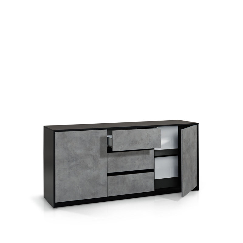McCune 180cm Sideboard, Black Cement