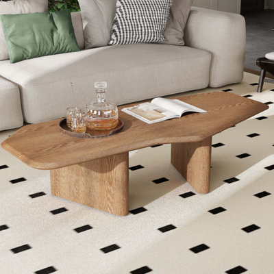 Table basse 47,2 pouces Free Form Rustic