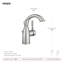 Moen Sarona Single Hole Bathroom Faucet with Drain Assembly and Optional Deckplate-39885032