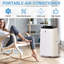 Puissant climatiseur portatif 3 en 1 de 15 000 BTU avec déshumidificateur et ventilateur refroidissant jusqu'à 850 pieds carrés Fonctionnement silencieux ≤ 54dB Le réfrigérant écologique R32 comprend une télécommande