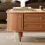 Table basse ovale en bois fritté brun 47,24 "+ bois massif + manufacturé
