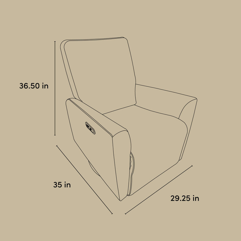 Santorini Deluxe Power Recliner Swivel Glider, Ivory Basketweave