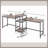 97 Inch Two Person Desk Double Computer Desk With Power Outlets Printer Stand