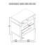 3-Drawer Nightstand With Felt Lined Top Drawer