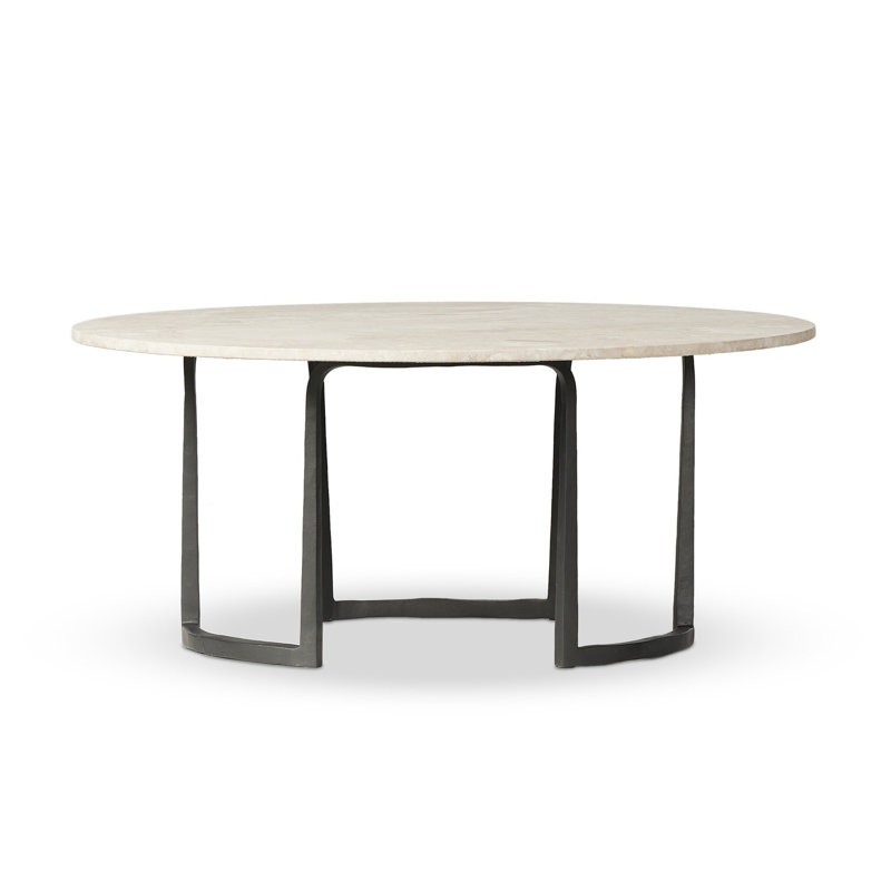 Axtell Coffee Table- Small-Lunar Marble, 17" H x 40" L x 40" W
