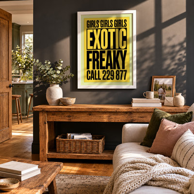Exotic Freaky Typography - Framed Print
