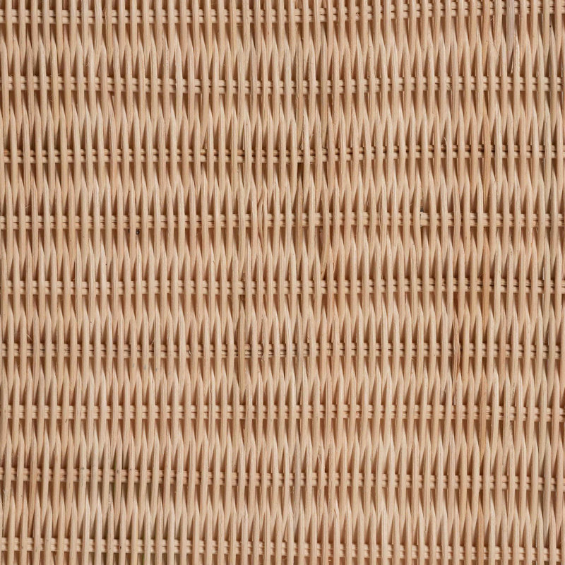 Console tressée en rotin naturel avec tablette ouverte - table d'appoint ou de vestibule Coastal Boho avec boucle décorative