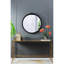 Cadre de miroir rond noir à main rose, 30 po x 30 po, pour espace de vie, mur d'entrée noir, salle de bain convenable, espace-598422517
