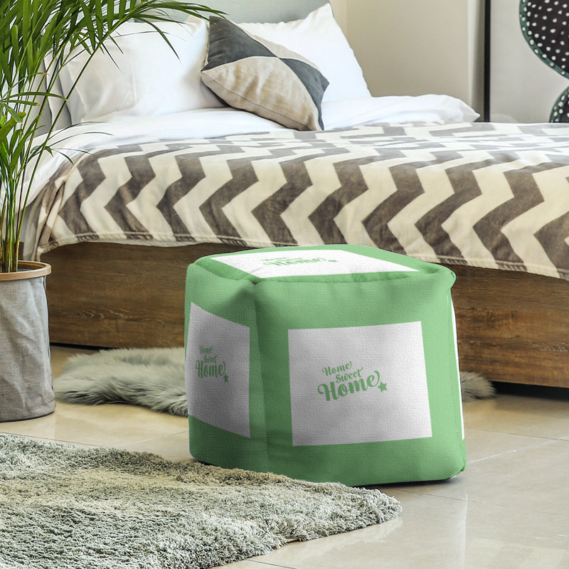 Repose-pieds à cubes casper the home, Vert