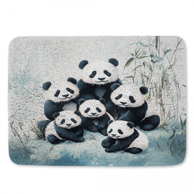 Tapis de bain Panda Family