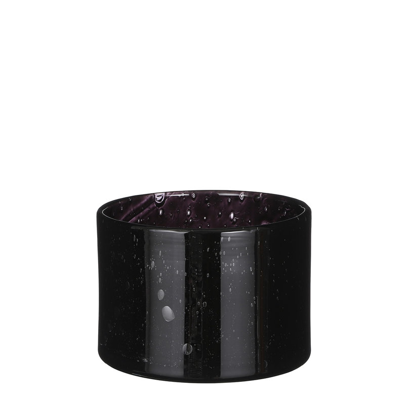 Vase de table Golda, H 6,3 po x l 9 po x P 9 po, Noir