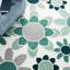 Tapis gris / vert en laine touffeté à la main Asdur-629819009