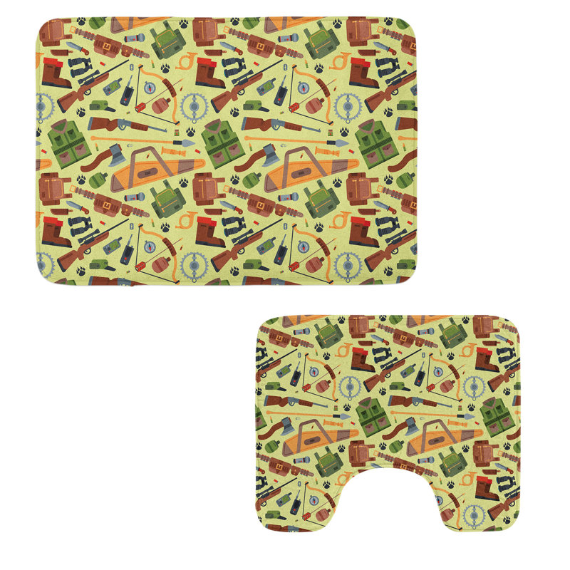  Ensemble de tapis de salle de bain cerf 2 pièces