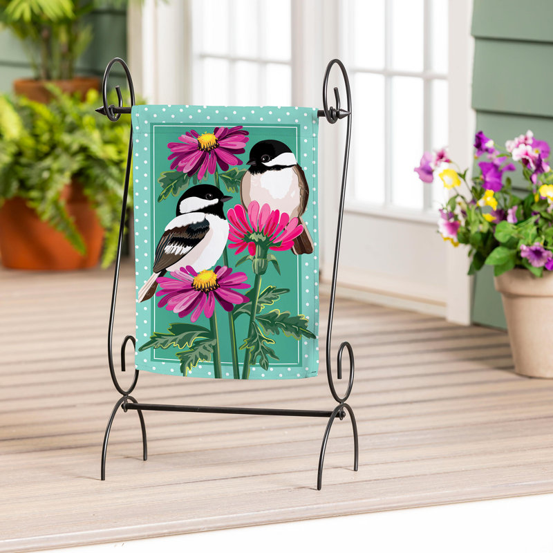 Drapeau de jardin Chickadee Friends