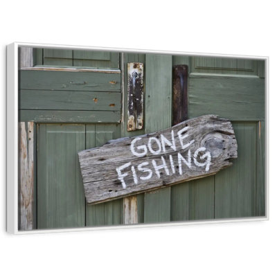 Rustic Gone Fishing Sign