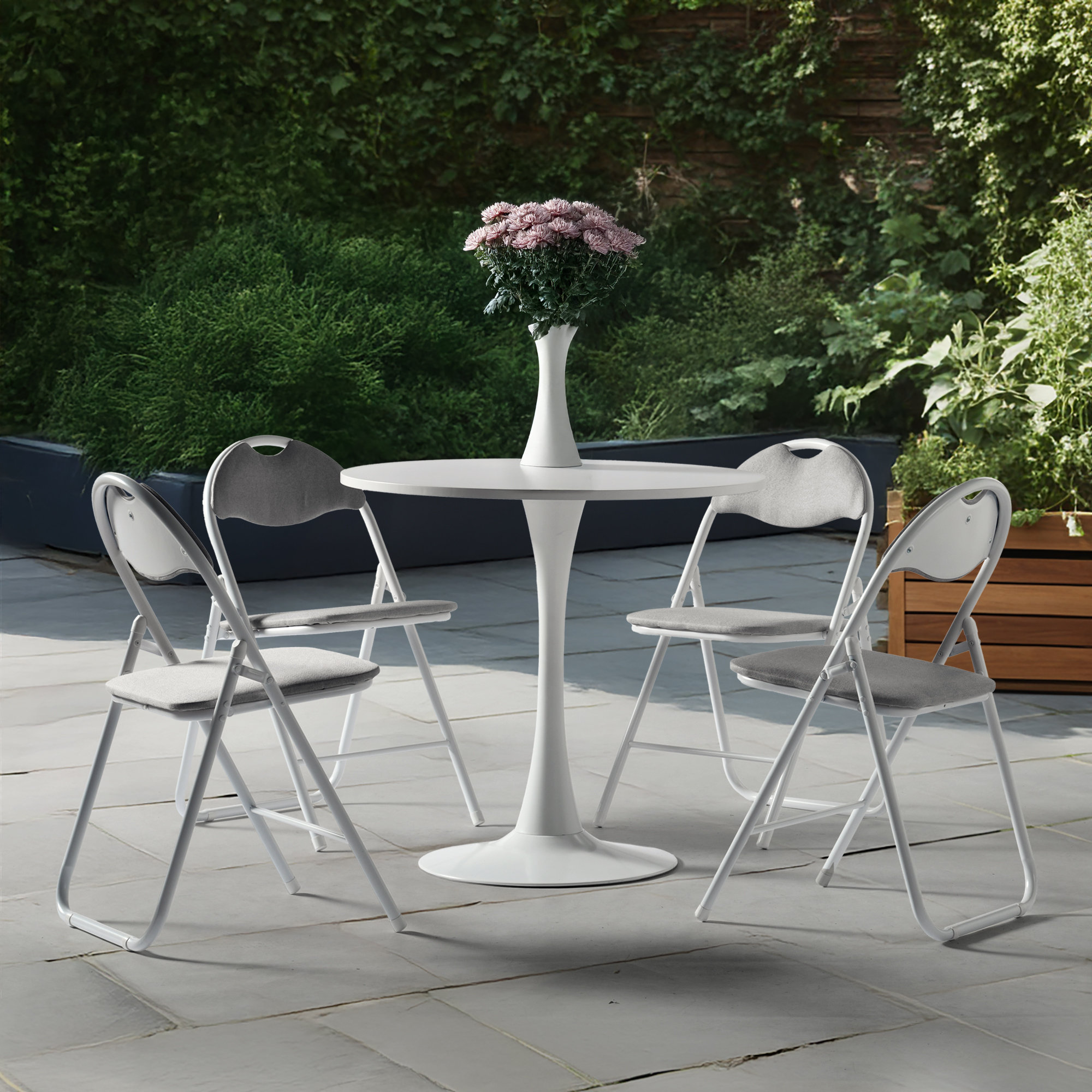 foldable aluminium dining table