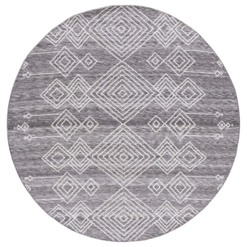 Kilim Flat Weave Performance Southwestern Rug, Round 6'