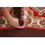 Tapis rouge en laine noué à la main de conception unique 2 pi 0 po x 3 pi 1 po