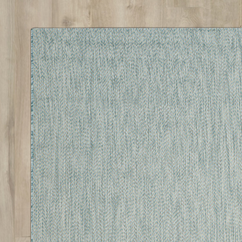 Sayeda Performance Solid Color Indoor/Outdoor Area Rug, Round 7'1"