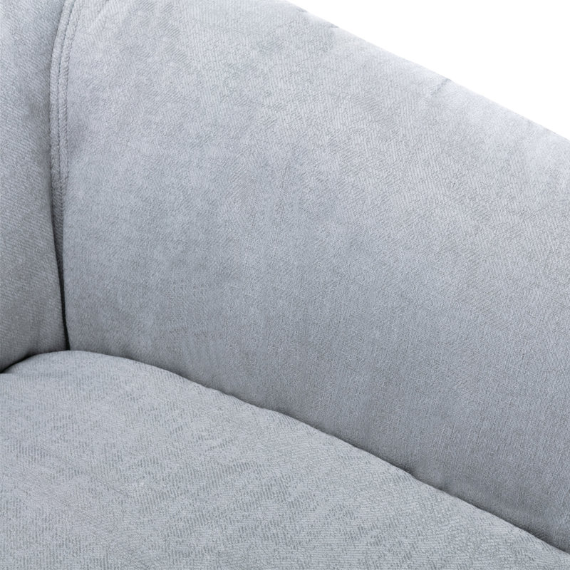 30.31" Wide Stitch-Tufted Linen Blend Upholstered Armchair, Light Grey