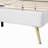 Mikhale Modern Velvet Platform Bed with Tufted Headboard and LED Lights-652577052-623864343