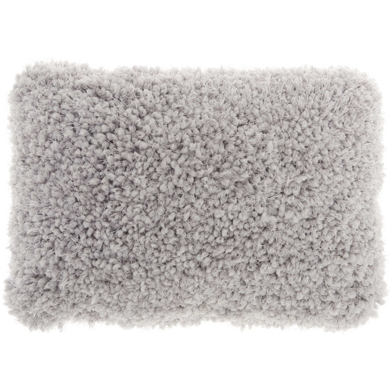  Housse de coussin rectangulaire et insert, Gris clair
