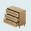 Armoire de rangement en rotin 3 tiroirs-1977623271