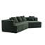 Memory Foam Couch, No Installation & Easy To Transport, Deep Seat Modern Sofa With Chenille Fabric