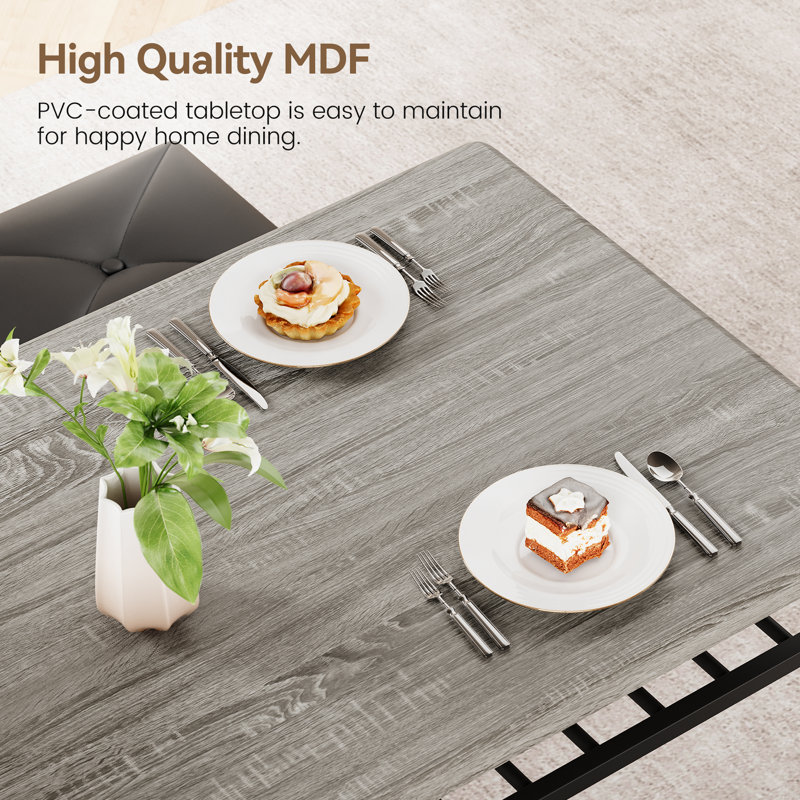 Dining Room Table Set for 4, Grey