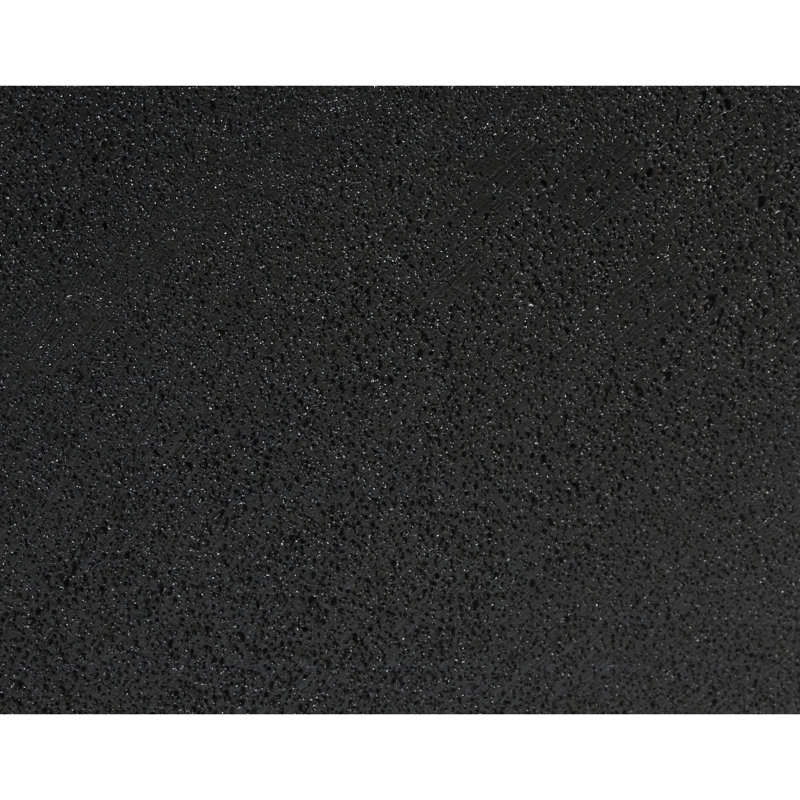 Medium Black Lava Stone Pedestal with Metal Base