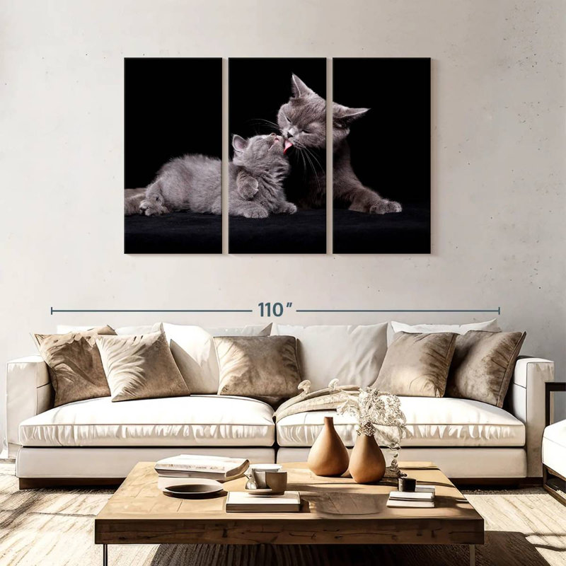 «Brampt Cat Mother's Love», H 48 po x l 74 po