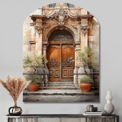 Semmes - Asymmetrical France Metal Wall Decor, Arch Metal Wall Sculpture Print