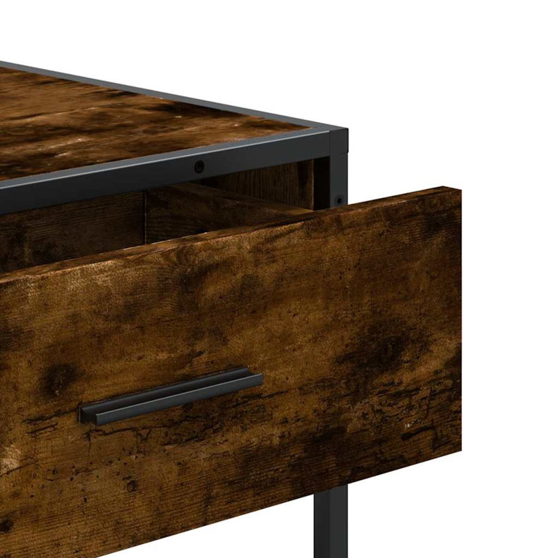 Console Table 90X35x80 Cm Engineered Wood, Smoked 