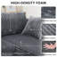 Canapé modulaire 105 po Cloud avec méridienne en L, revêtement en velours côtelé, assise profonde, rembourré par compression, aucun assemblage requis, mobilier moderne pour le salon-332496931-332496929