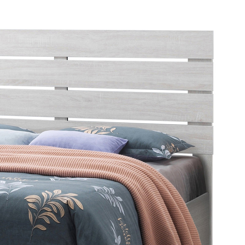 Slat Storage Bed, Coastal White, Queen