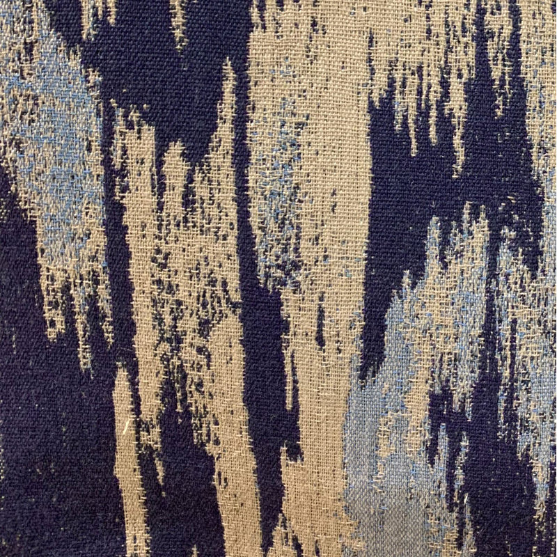 Coussin décoratif d’intérieur/extérieur bleu océan Plutus, Carré 16 po