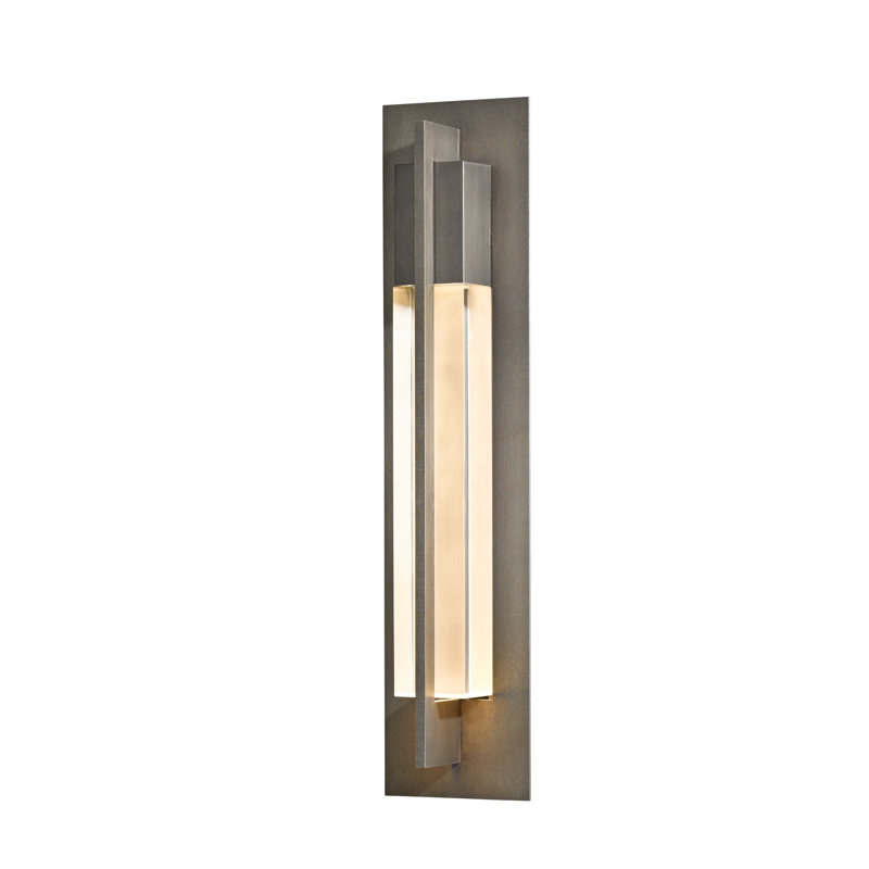 Axis 1 - Light Aluminum Outdoor Flush Mount, Coastal Dark Smoke, 15" H x 4.6" W x 2.9" D