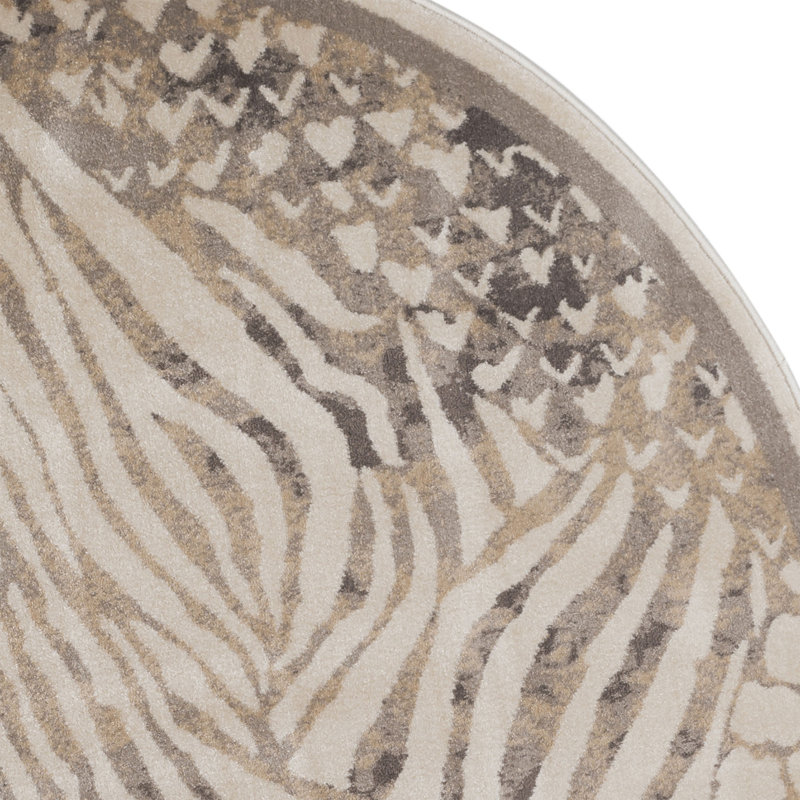 Abstract Indoor Rug, Round 5'3"