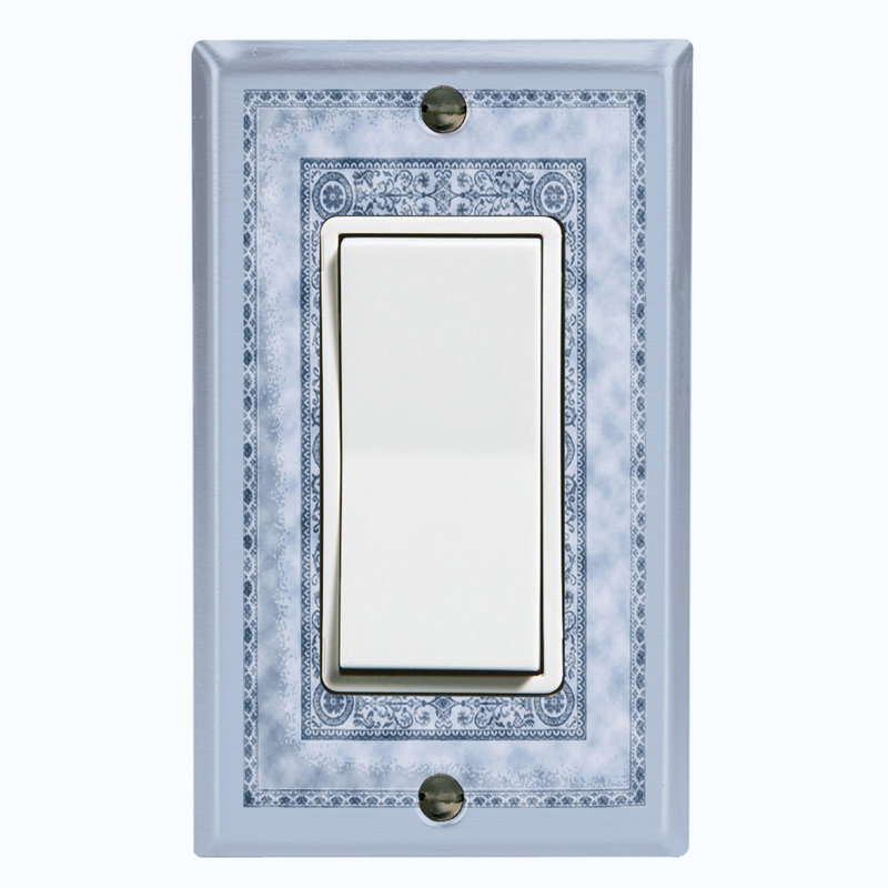 Élégant tapis vert à motif de tapis 1 plaque murale, Bleu