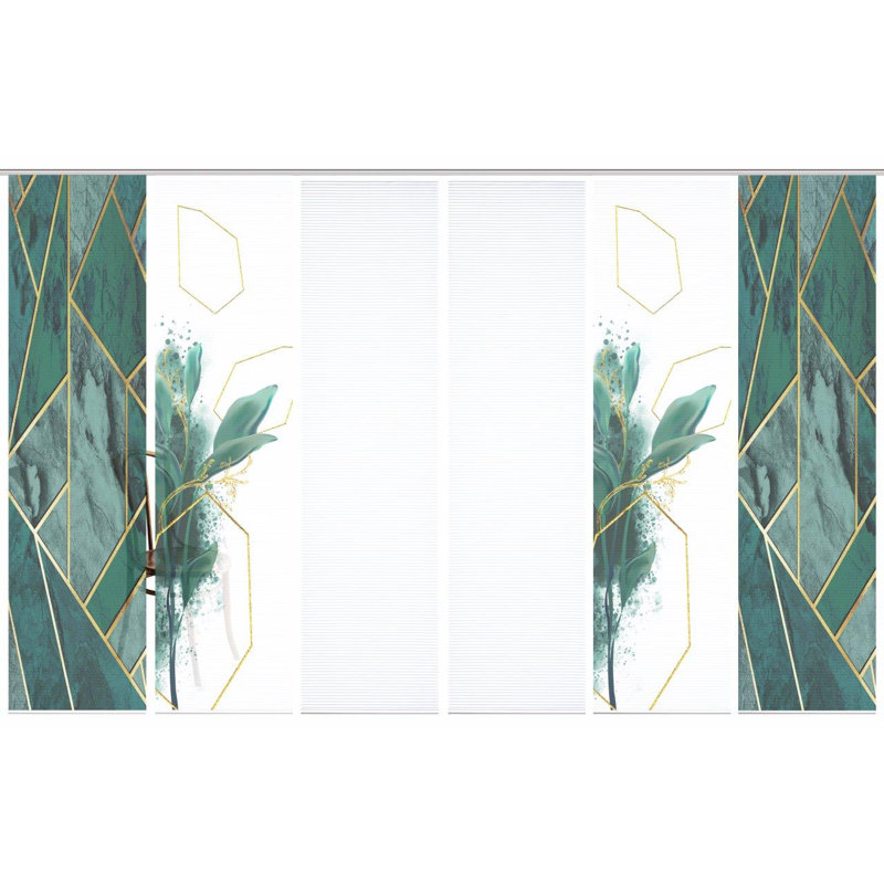 Semi Sheer Sliding Panel, Green