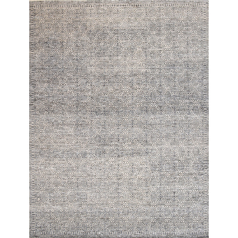 Hand Knotted Area Rug in Natural/Gray, Rectangle 12' x 15'