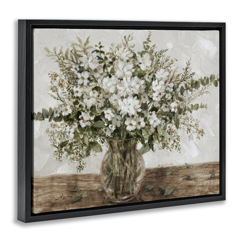 «Romance in Bloom Bouquet», art par Lanie Loreth, H 25 po x l 31 po, Cadre flottant noir de jais